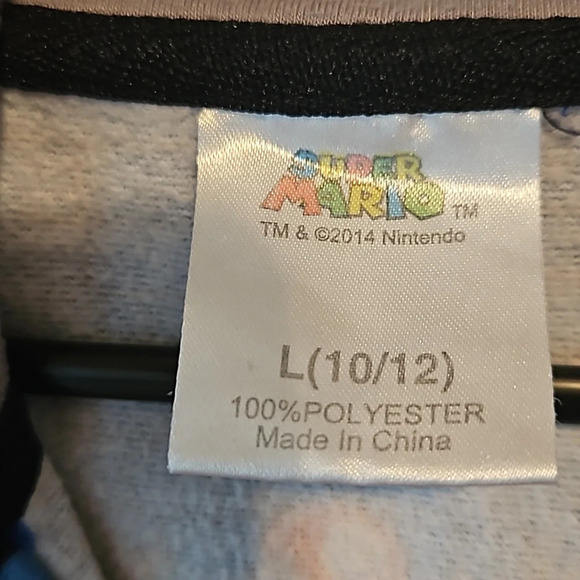 Nintendo Super Mario Hooded Zip-Up Sweatshirt with Pockets - Picture 6 of 10